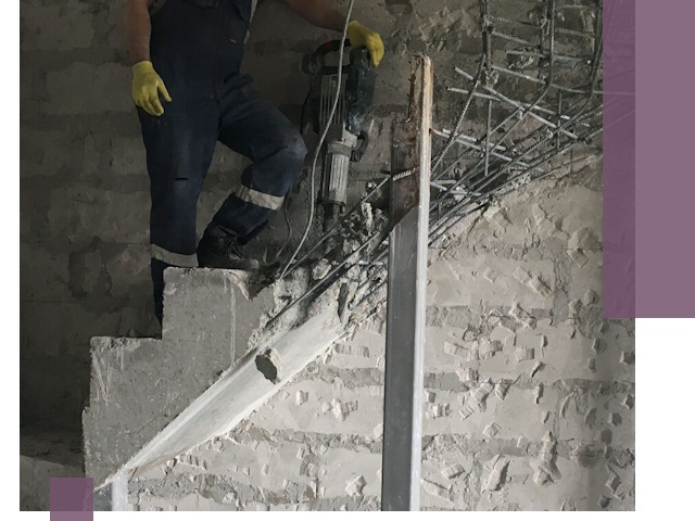 Демонтаж металлических и бетонных лестниц в Уфе
