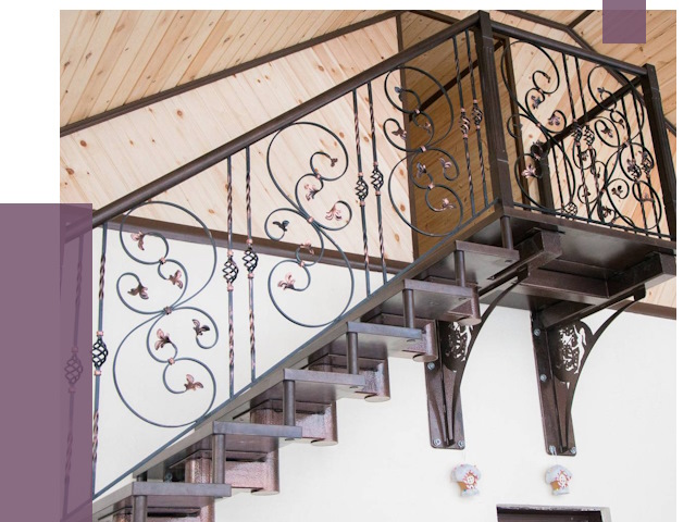 Кованые лестницы в Уфе от 80145 руб. под ключ