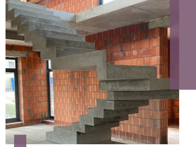 Изготовление бетонных лестниц под ключ в Уфе