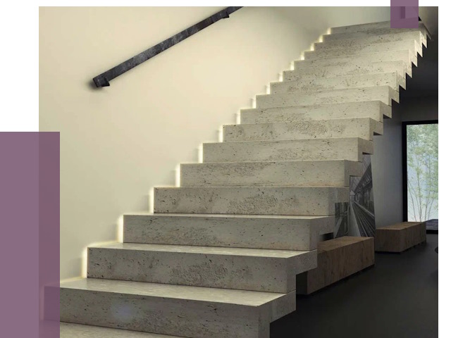 Облицовка бетонных лестниц в Уфе от 4624 руб/м2 