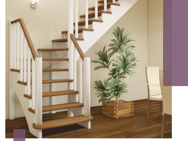 Г-образные лестницы под ключ в Уфе — изготовление и монтаж