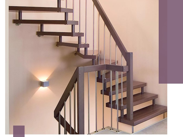 Изготовление лестниц на больцах в Уфе под ключ