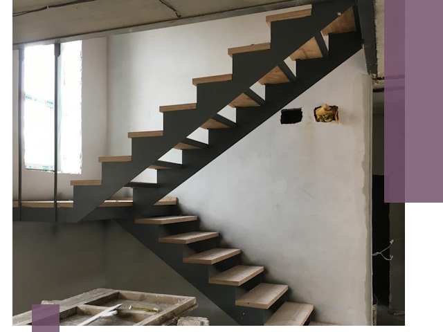 Изготовление лестниц на металлокаркасе в Уфе от производителя