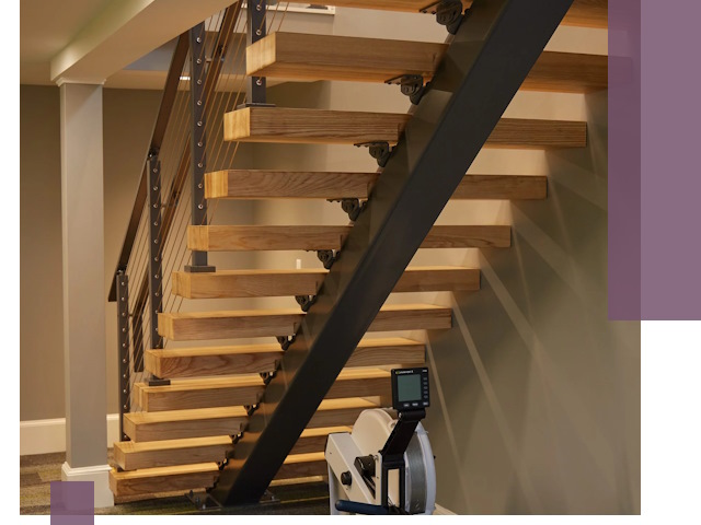 Лестницы на монокосоурах под ключ в Уфе - изготовление и монтаж