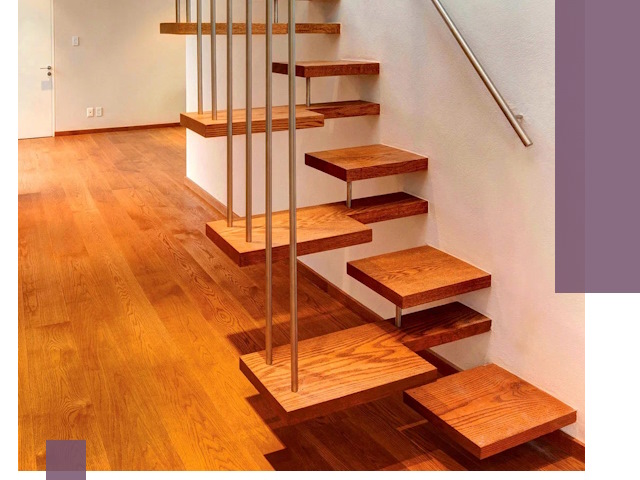 Лестницы «гусиный шаг» на заказ в Уфе для узких пространств