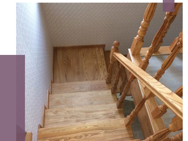 Сосновые лестницы в Уфе под ключ от 8117 руб.  | ПРОЛЁТ-Уфа