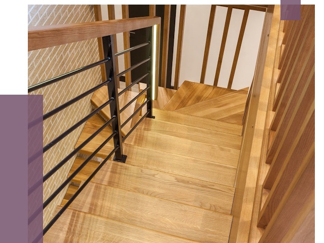 Лестницы из ясеня в Уфе под ключ от 10070 руб. 