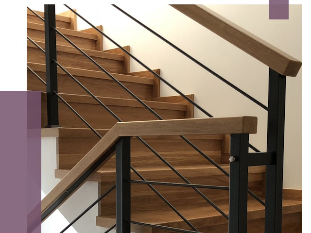 Обшивка металлической лестницы деревом в Уфе от 4367 руб. 