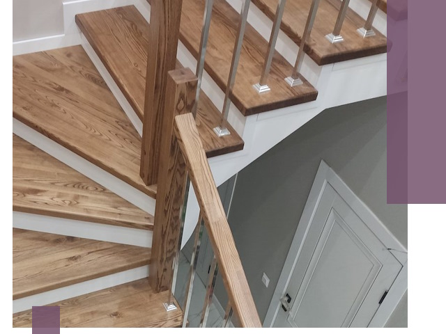 Обшивка металлических лестниц под ключ в Уфе