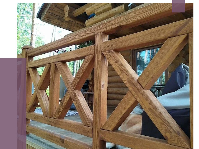 Деревянные перила под ключ в Уфе от 7706 руб. 