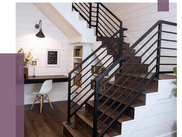 Перила для лестницы в доме в Уфе от 7449 руб. — ПРОЛЁТ-Уфа