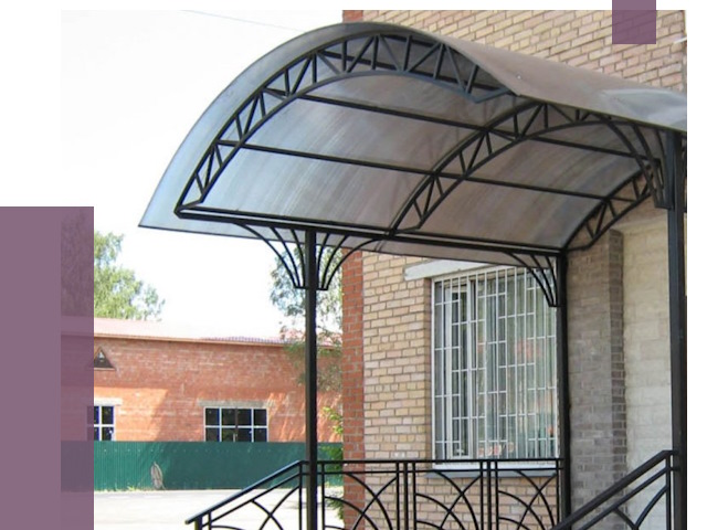 Металлические навесы и козырьки в Уфе от 12844 руб.