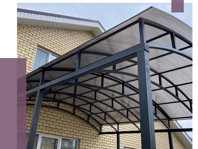 Монтаж козырьков в Уфе от 11559 руб. | ПРОЛЁТ-Уфа