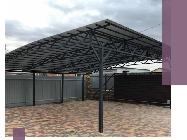 Недорогие навесы под ключ в Уфе — изготовление и монтаж