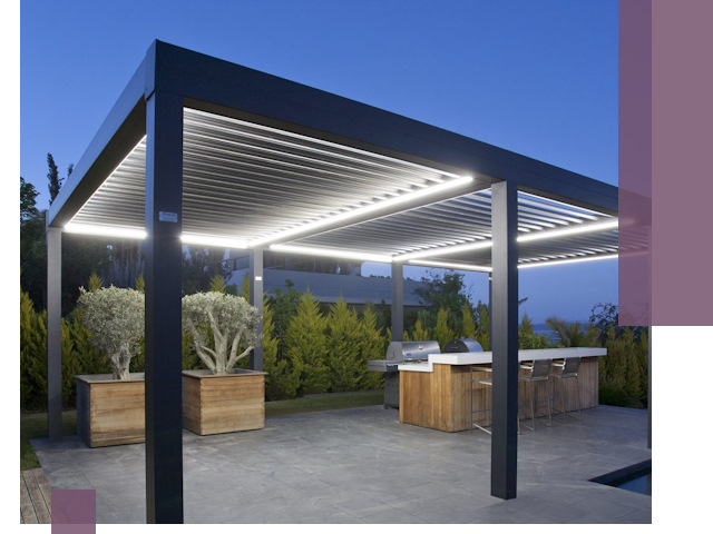 Навесы отдельно стоящие под ключ в Уфе из металла и поликарбоната