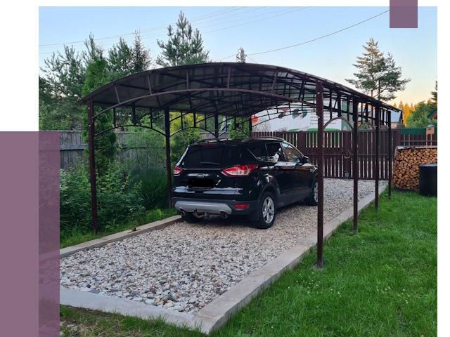 Навесы для автомобиля в Уфе от 13203 руб.  | ПРОЛЁТ-Уфа