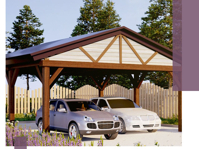 Навесы для автомобиля в Уфе — изготовление и монтаж