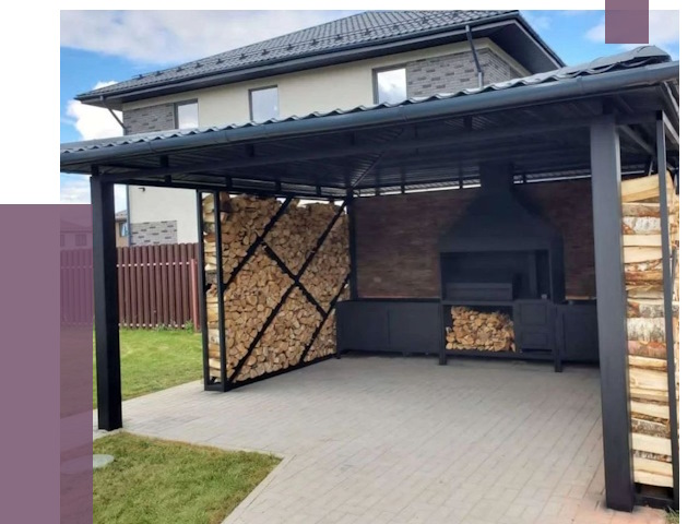 Навесы для барбекю в Уфе от 12792 руб. под ключ | ПРОЛЁТ-Уфа