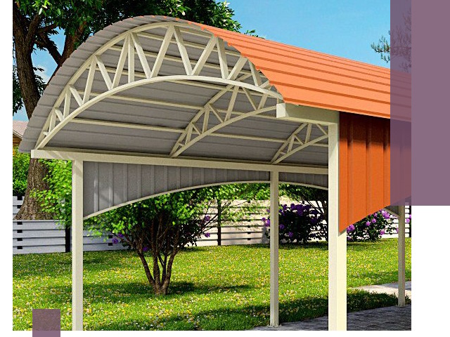 Навесы из профнастила под ключ в Уфе — установка и монтаж