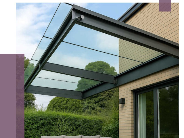 Стеклянные навесы и козырьки в Уфе от 12330 руб.