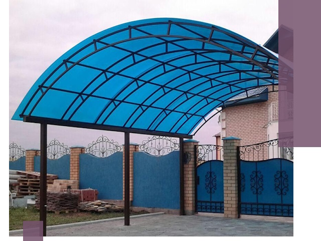 Арочные навесы под ключ в Уфе — изготовление и монтаж