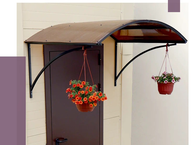 Козырьки над входом в Уфе от 14899 руб.  | ПРОЛЁТ-Уфа