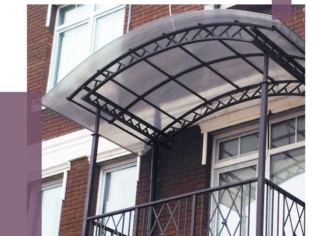 Козырьки над балконом в Уфе от 8682 руб.  | ПРОЛЁТ-Уфа