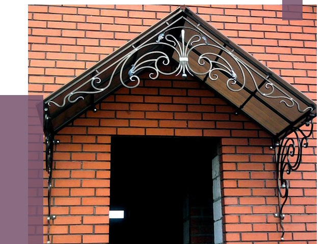 Металлические козырьки в Уфе от 10737 руб. 