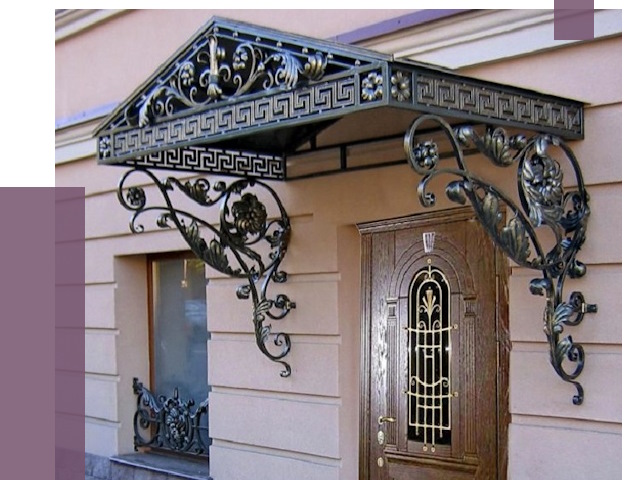 Кованые козырьки в Уфе под ключ от 12792 руб. — ПРОЛЁТ