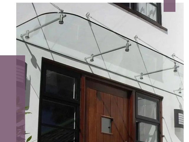 Стеклянные козырьки в Уфе от 19009 руб. | ПРОЛЁТ-Уфа