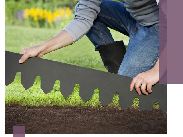 Металлические бордюры для газона в Уфе — изготовление и монтаж