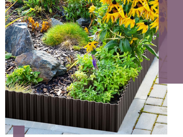 Металлические бордюры для клумб в Уфе — производство и монтаж