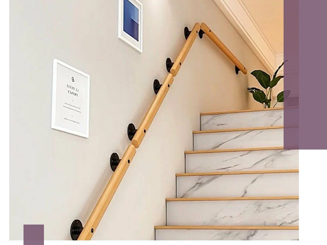 Поручни металлические и деревянные под ключ в Уфе